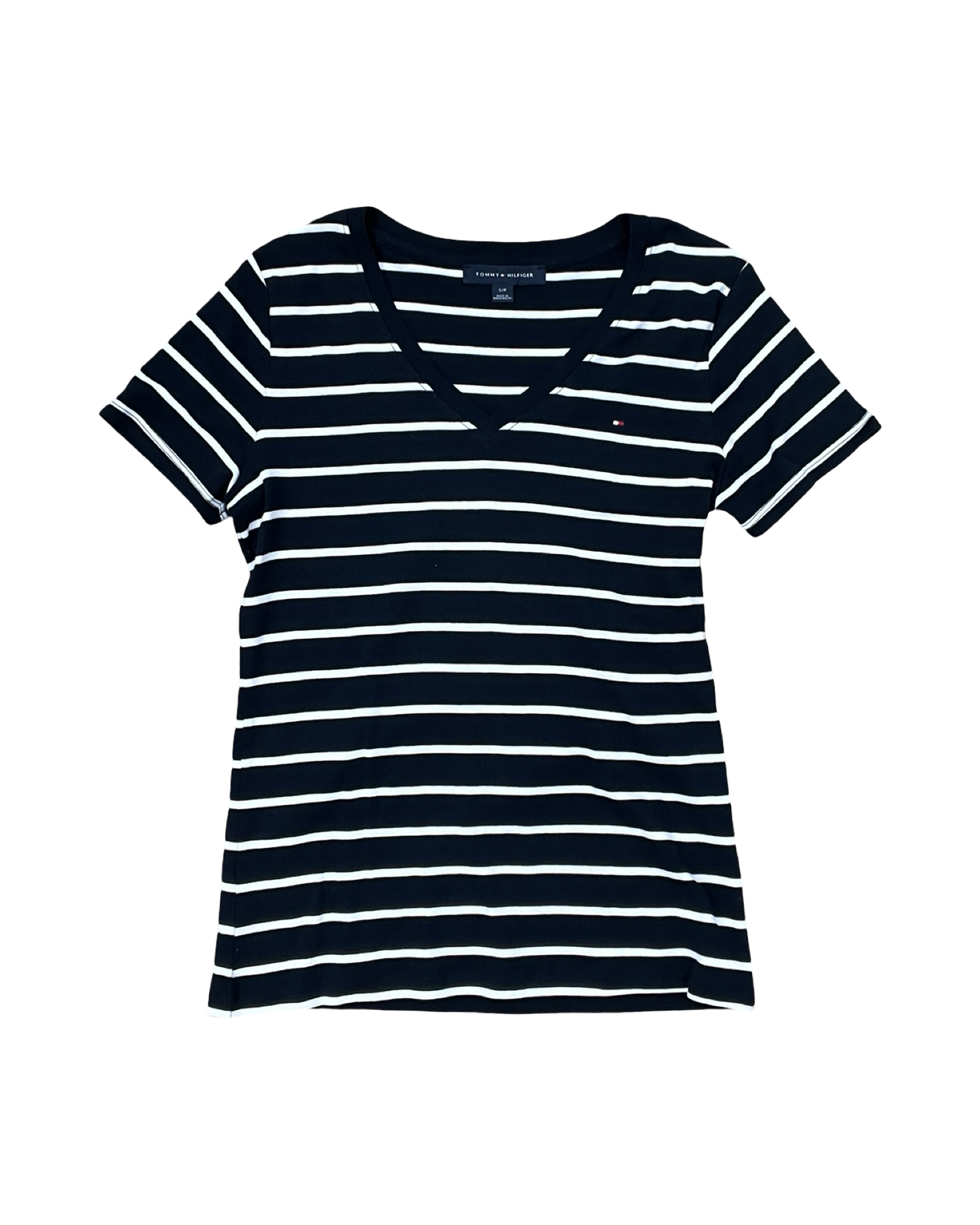 Top Ss By Tommy Hilfiger In Blue & White, Size:S