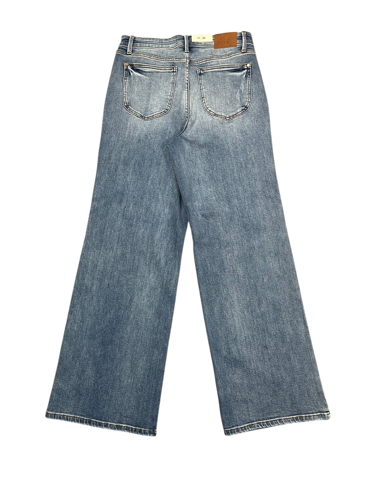 Jeans Wide Leg By Judy Blue In Blue Denim, Size:10