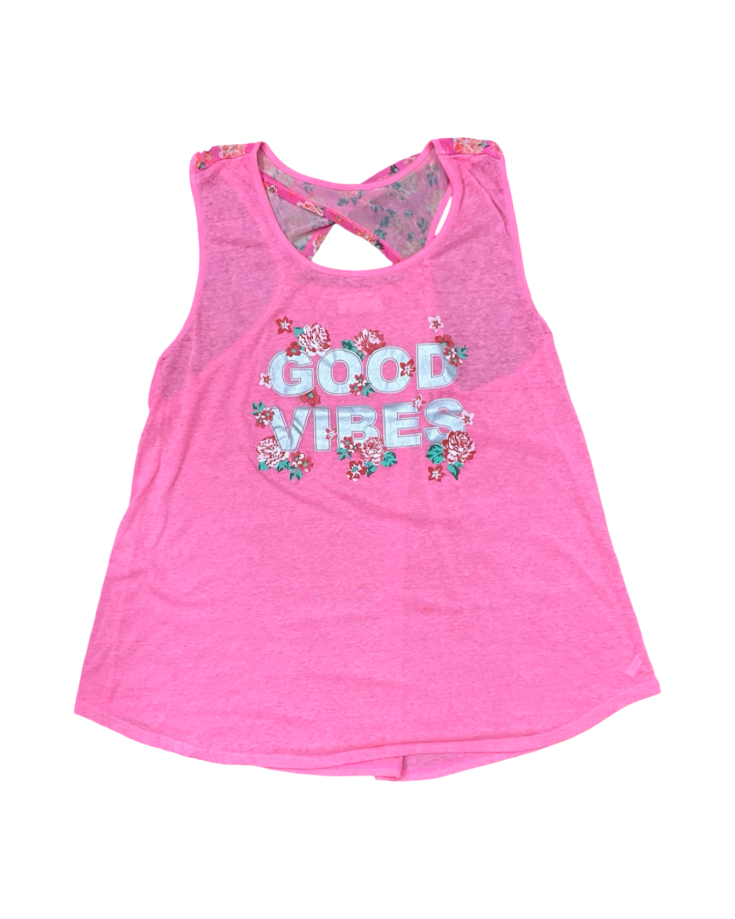 Top Sleeveless By Bobbie Brooks In Pink, Size:2X