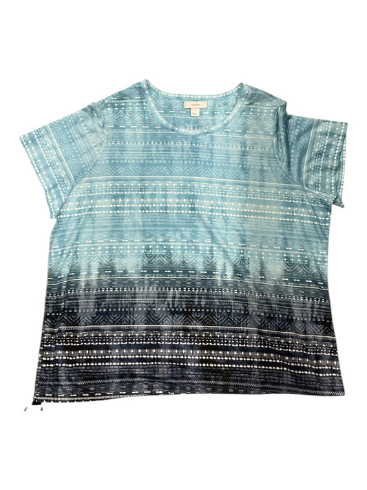 Top Ss By Cj Banks In Blue, Size:3X
