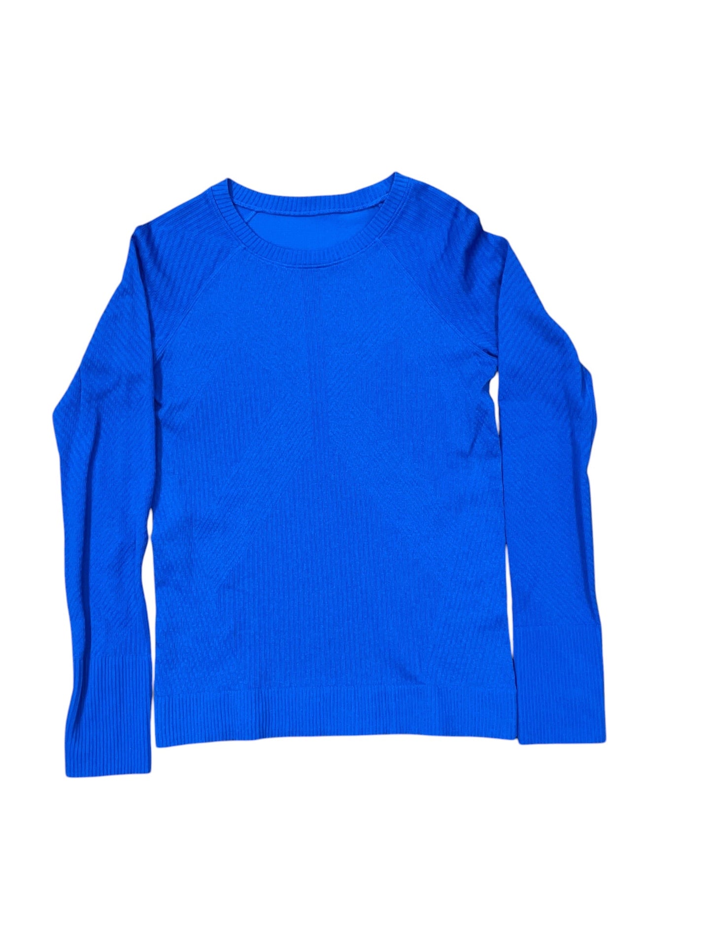 Athletic Top Ls Crewneck By Lululemon In Blue, Size:M