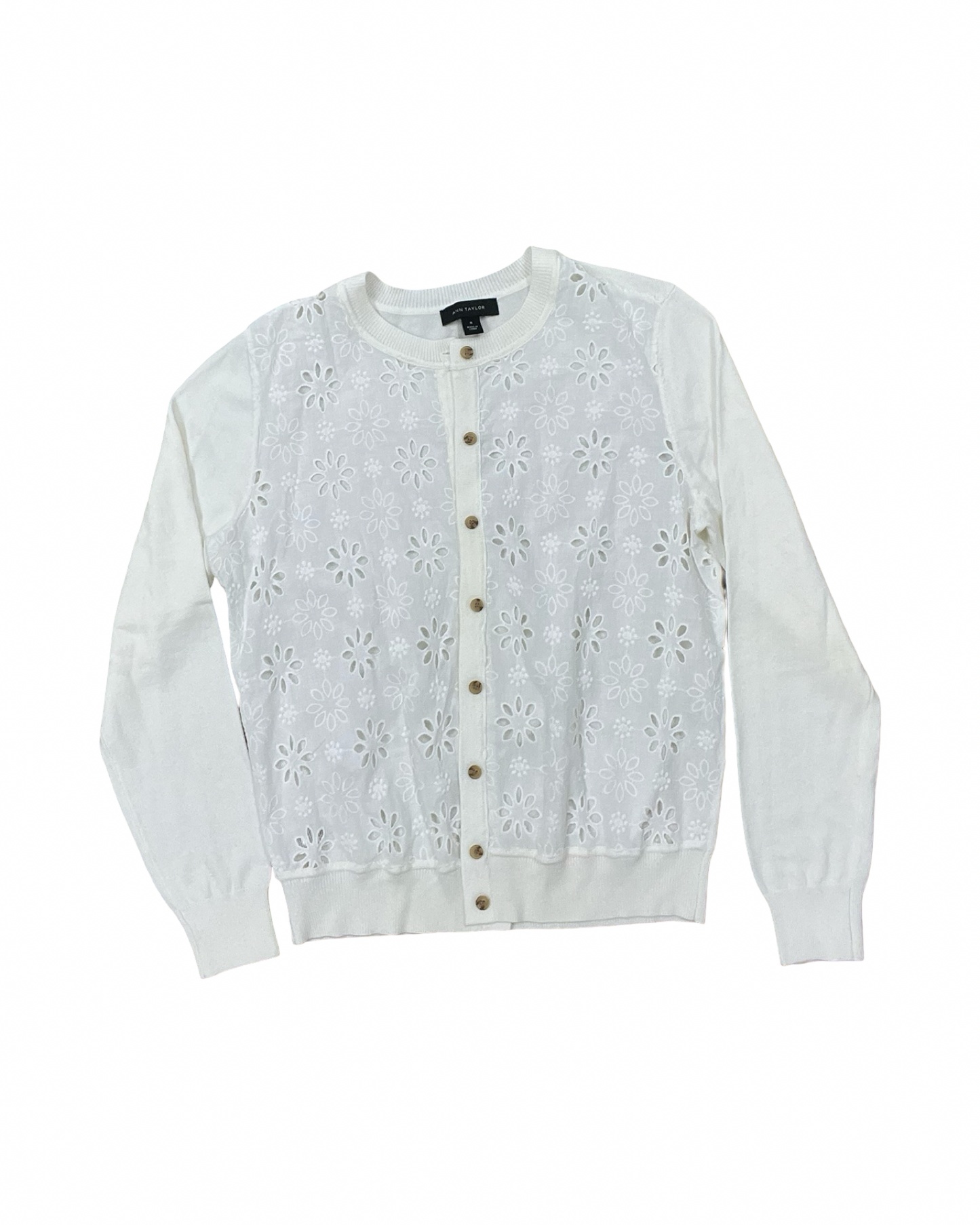 Cardigan By Anne Klein In Cream, Size:S