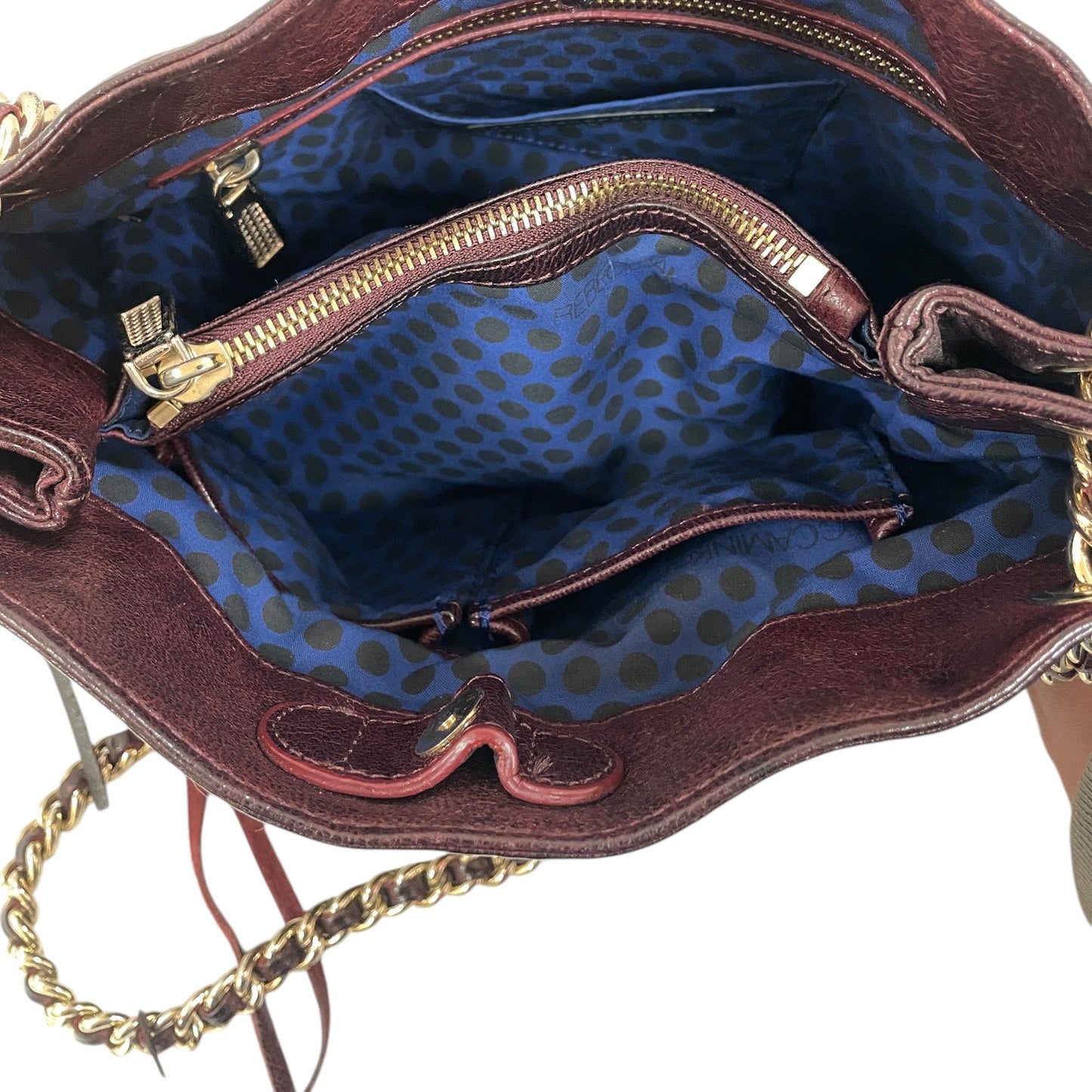 Crossbody Designer By Rebecca Minkoff In Maroon, Size:Medium