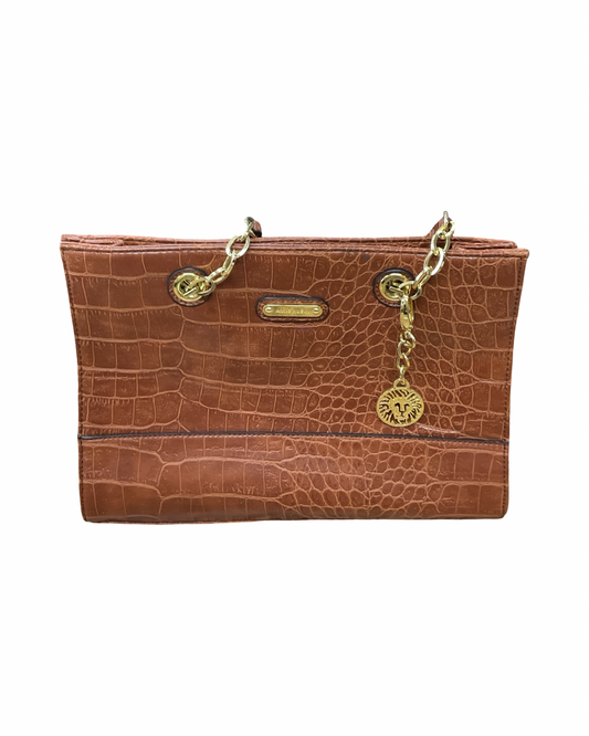 Handbag By Anne Klein In Bronze, Size:Medium