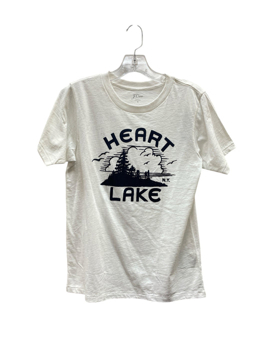 Top Ss Basic By J. Crew In Blue & White, Size:S