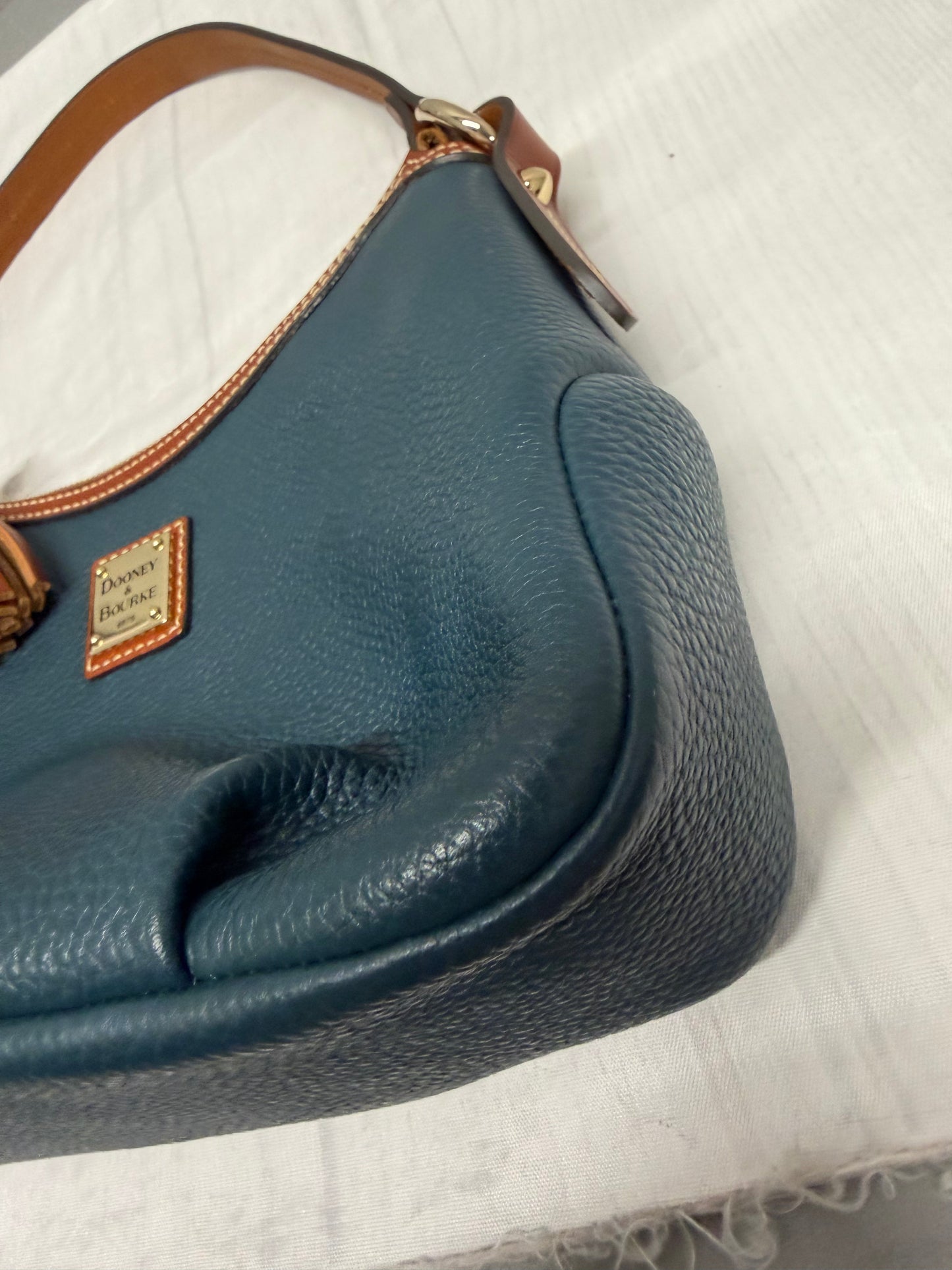 Handbag Designer By Dooney And Bourke In Teal, Size:Medium