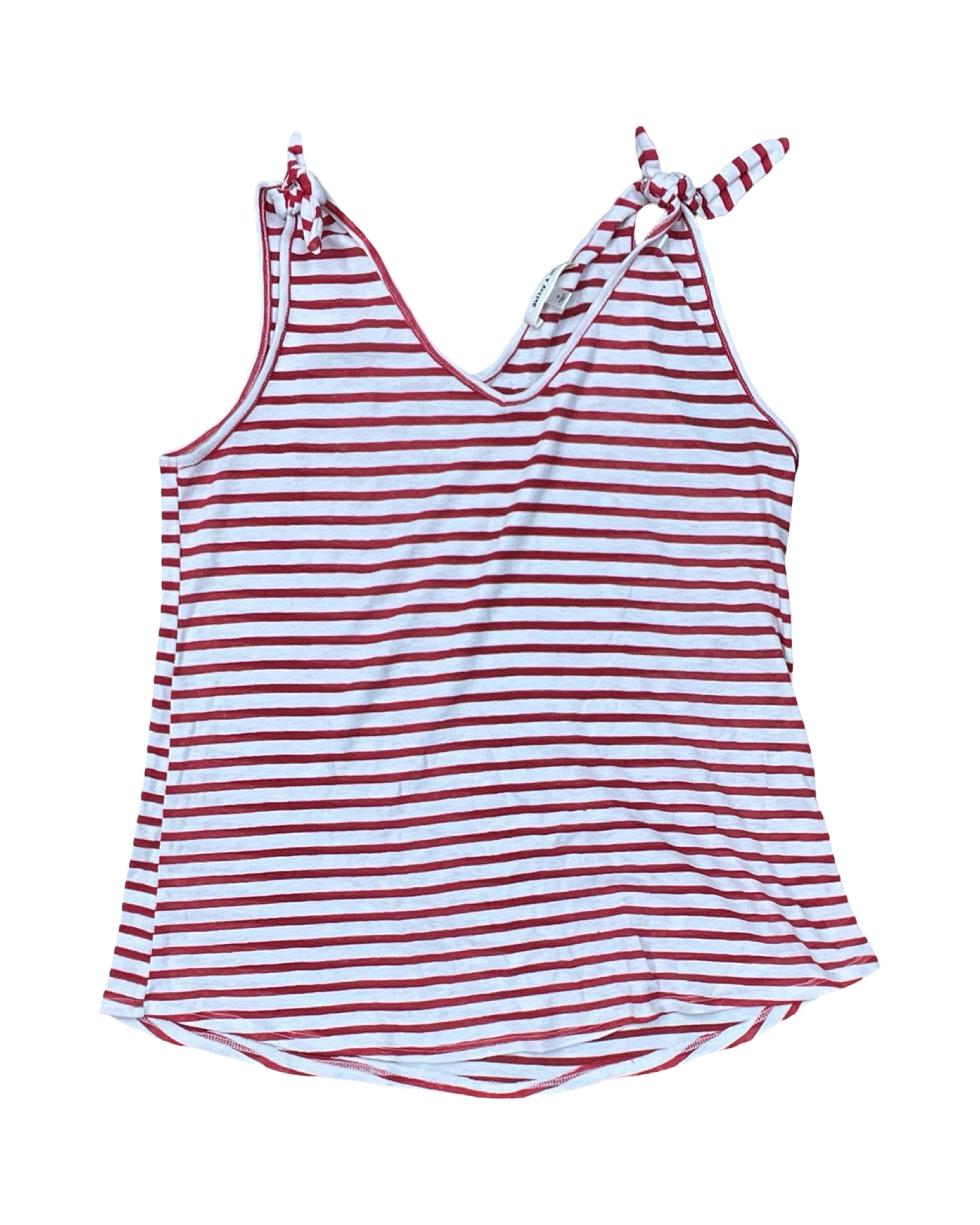 Tank Top By Hailey & Co In Red & White, Size:M