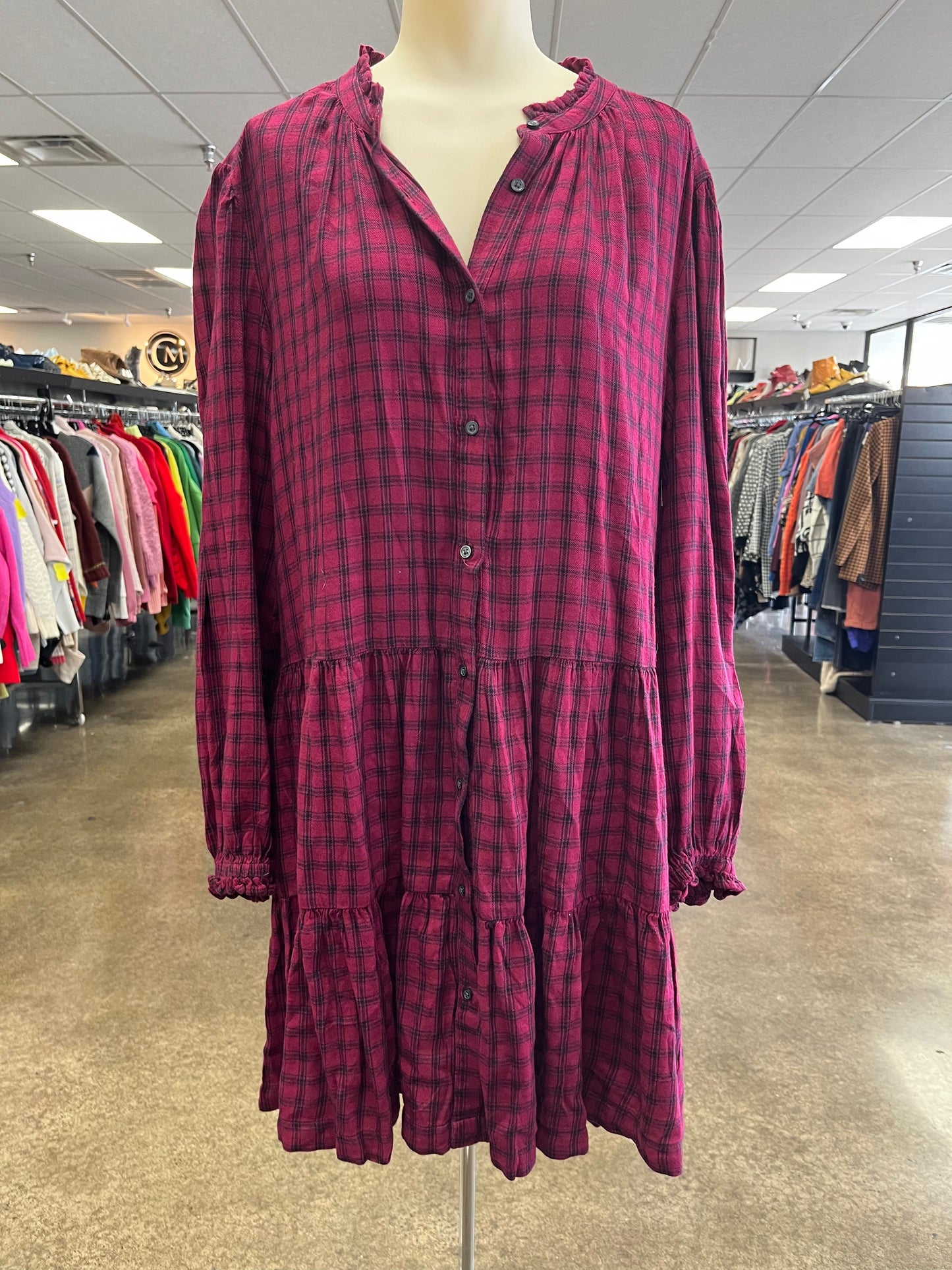 Dress Casual Short By Gap In Black & Red, Size:L