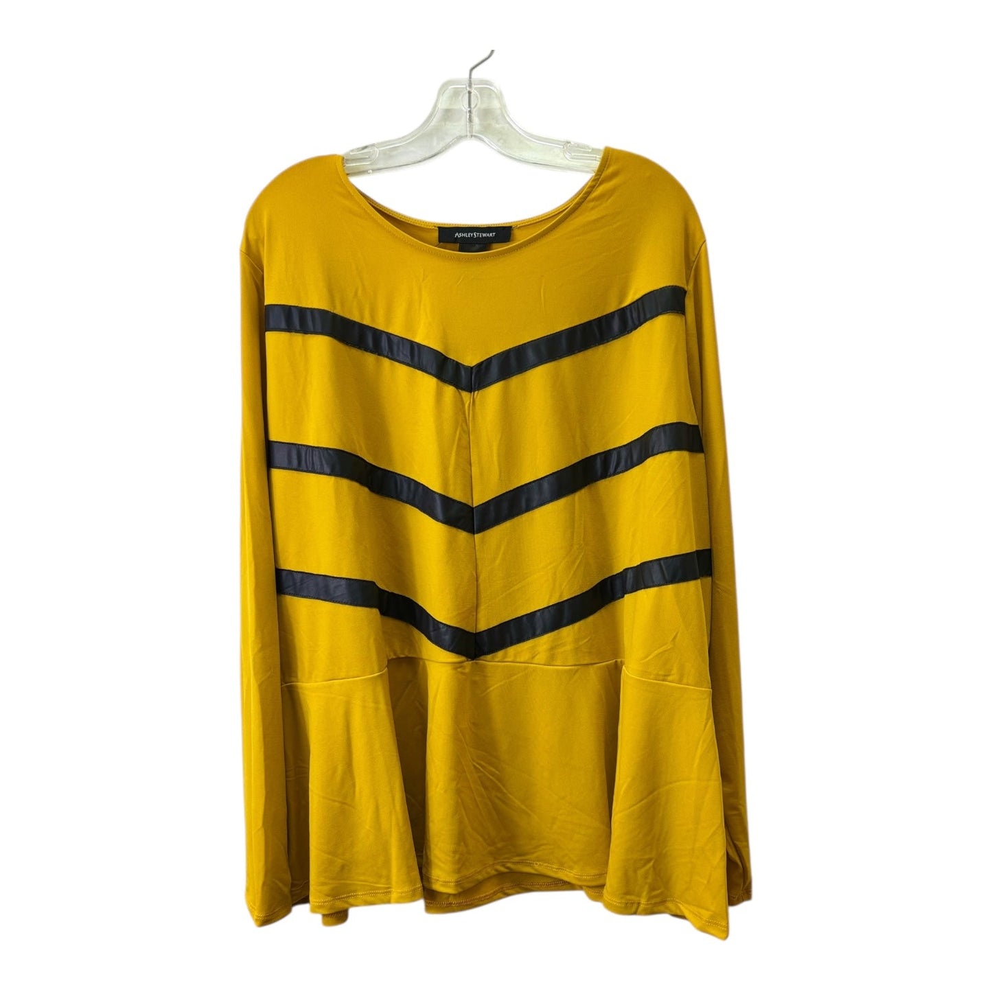 Top Ls By Ashley Stewart In Yellow, Size:3X