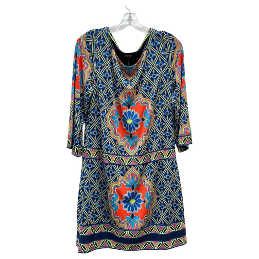 Dress Casual Midi By Laundry In Blue & Orange, Size:M
