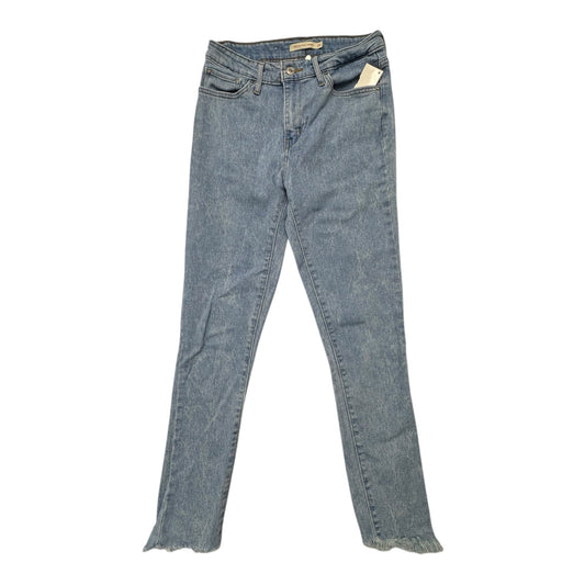 Jeans Skinny By Levis In Blue Denim, Size:6
