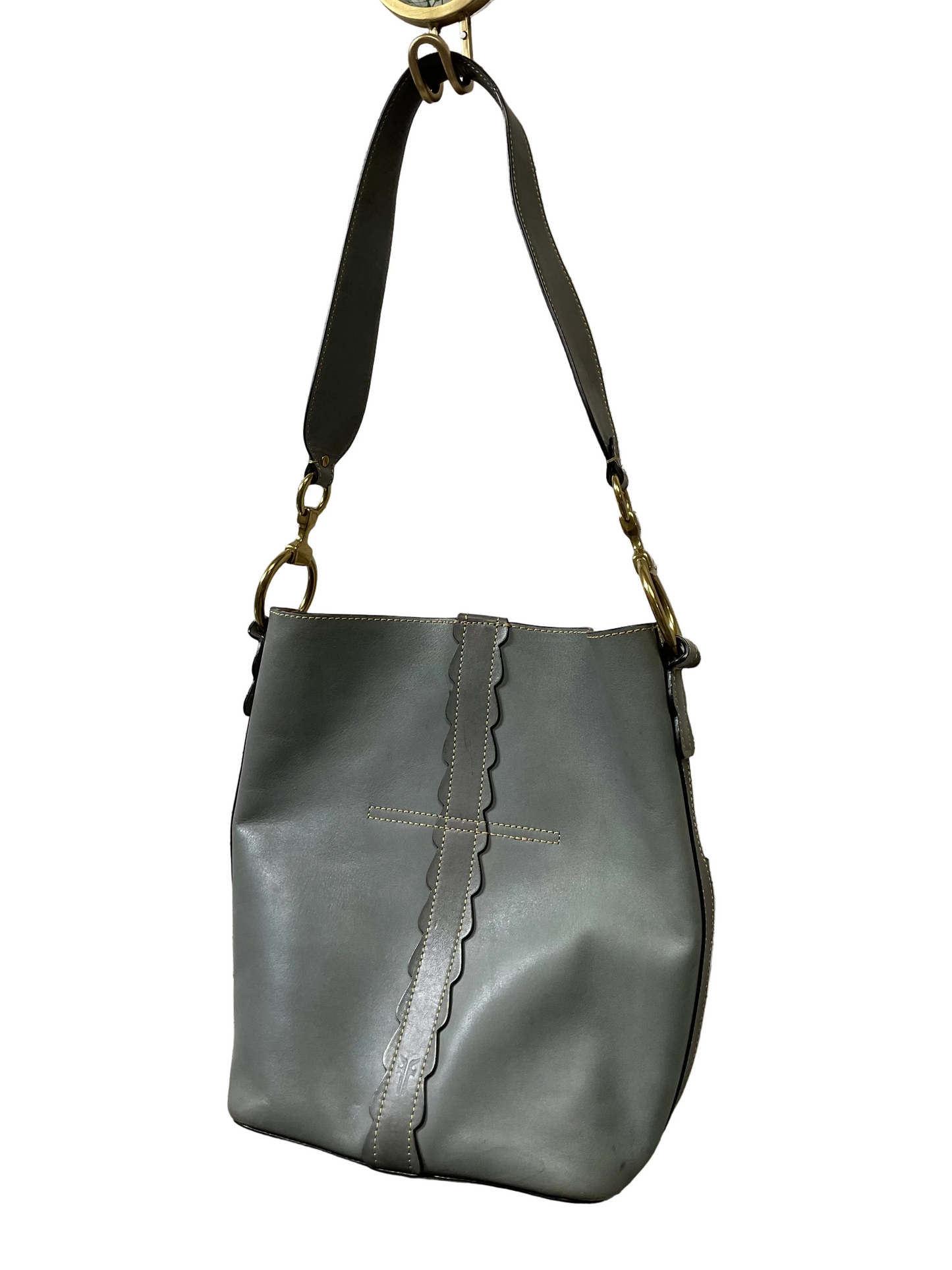 Tote Designer By Frye In Grey, Size:Medium