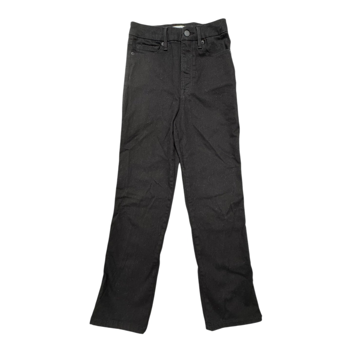 Jeans Straight By Good American In Black Denim, Size:4