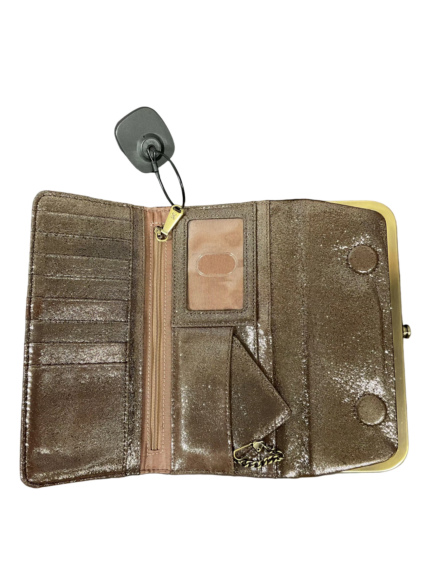 Wallet By Hobo Intl In Black & Gold, Size:Large