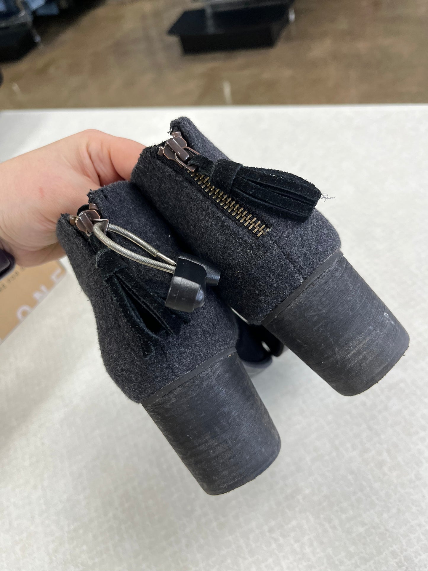 Boots Ankle Heels By Toms In Black, Size:8