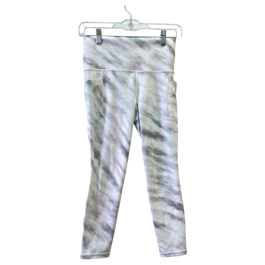 Athletic Leggings By Athleta In Purple & White, Size:Xsp