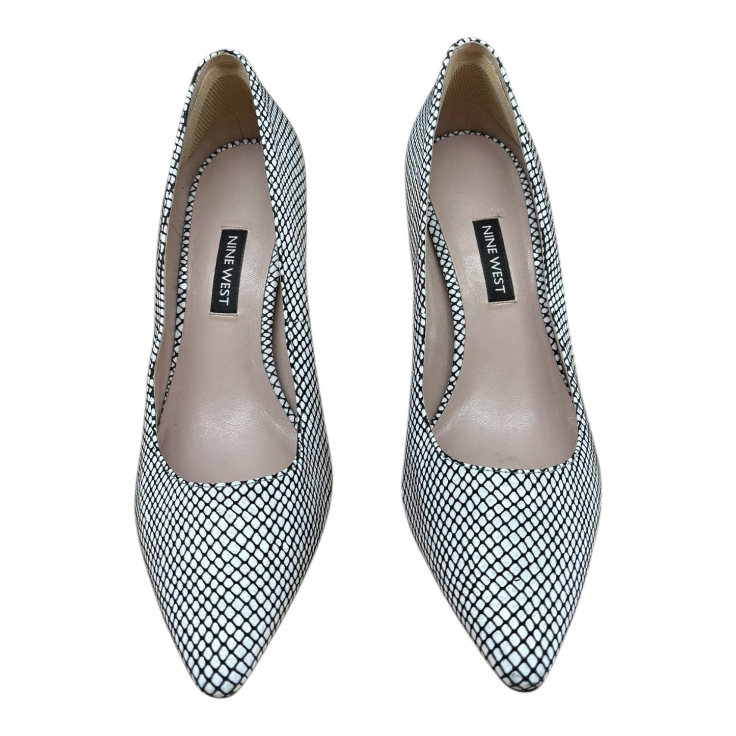 Shoes Heels Stiletto By Nine West In Black & White, Size:7