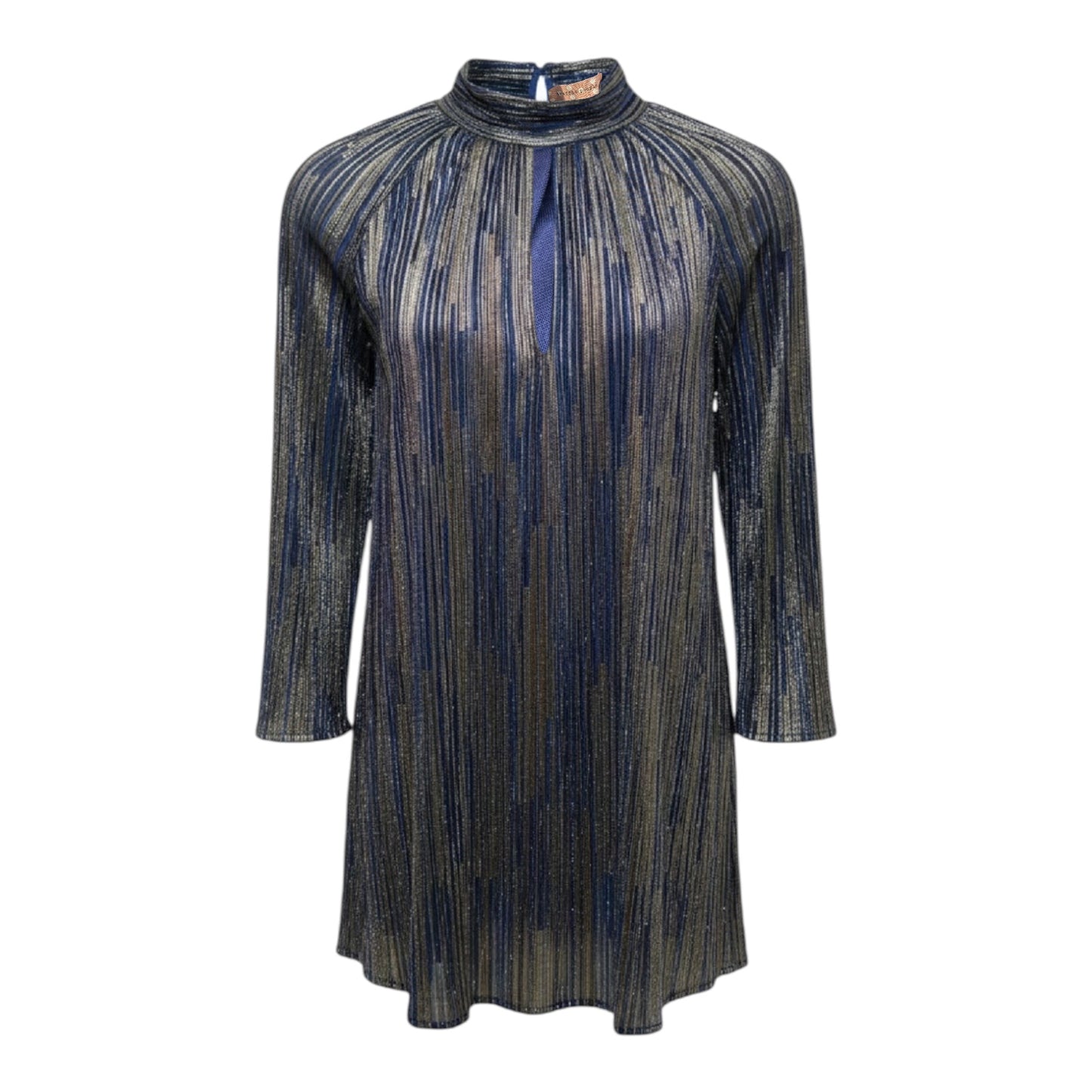 Metallic Dress Casual Short By Traffic People In Striped Pattern, Size: M