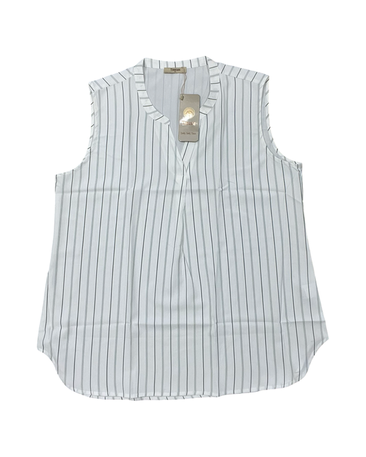 Top Sleeveless By Timeson In White, Size:Xl