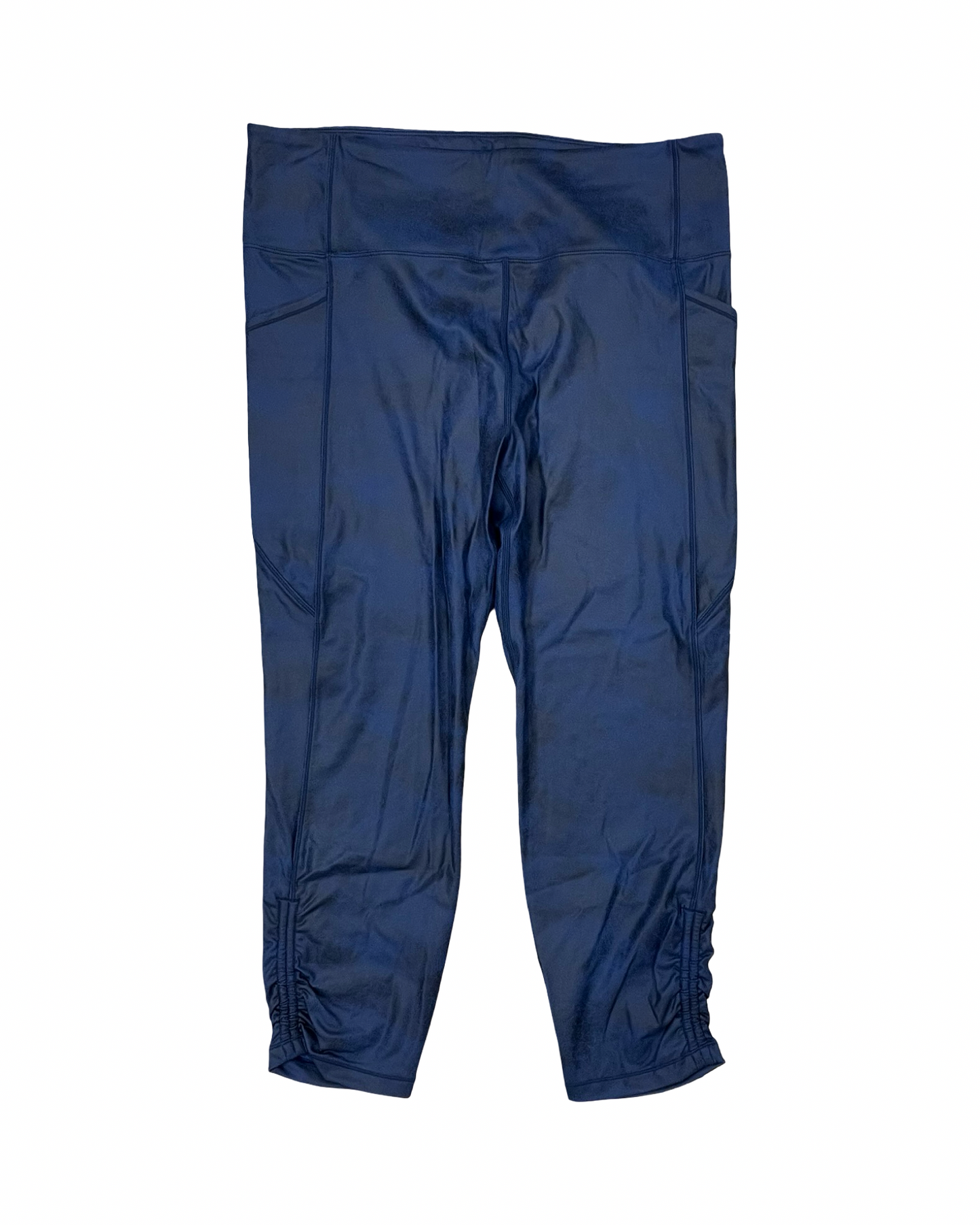 Athletic Leggings Capris By Zyia In Navy, Size:2X