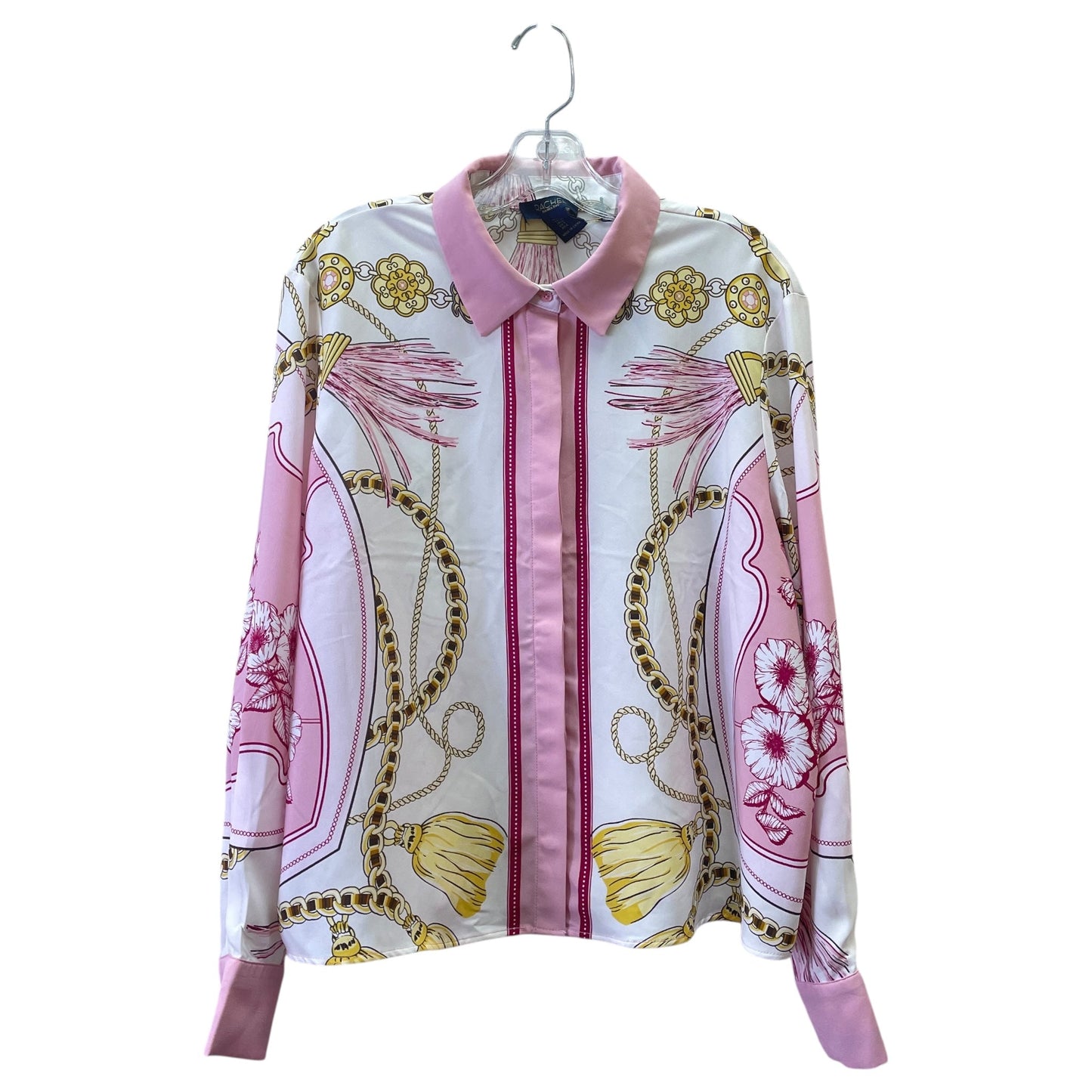 Top Ls By Rachel Roy In Pink & White, Size:L