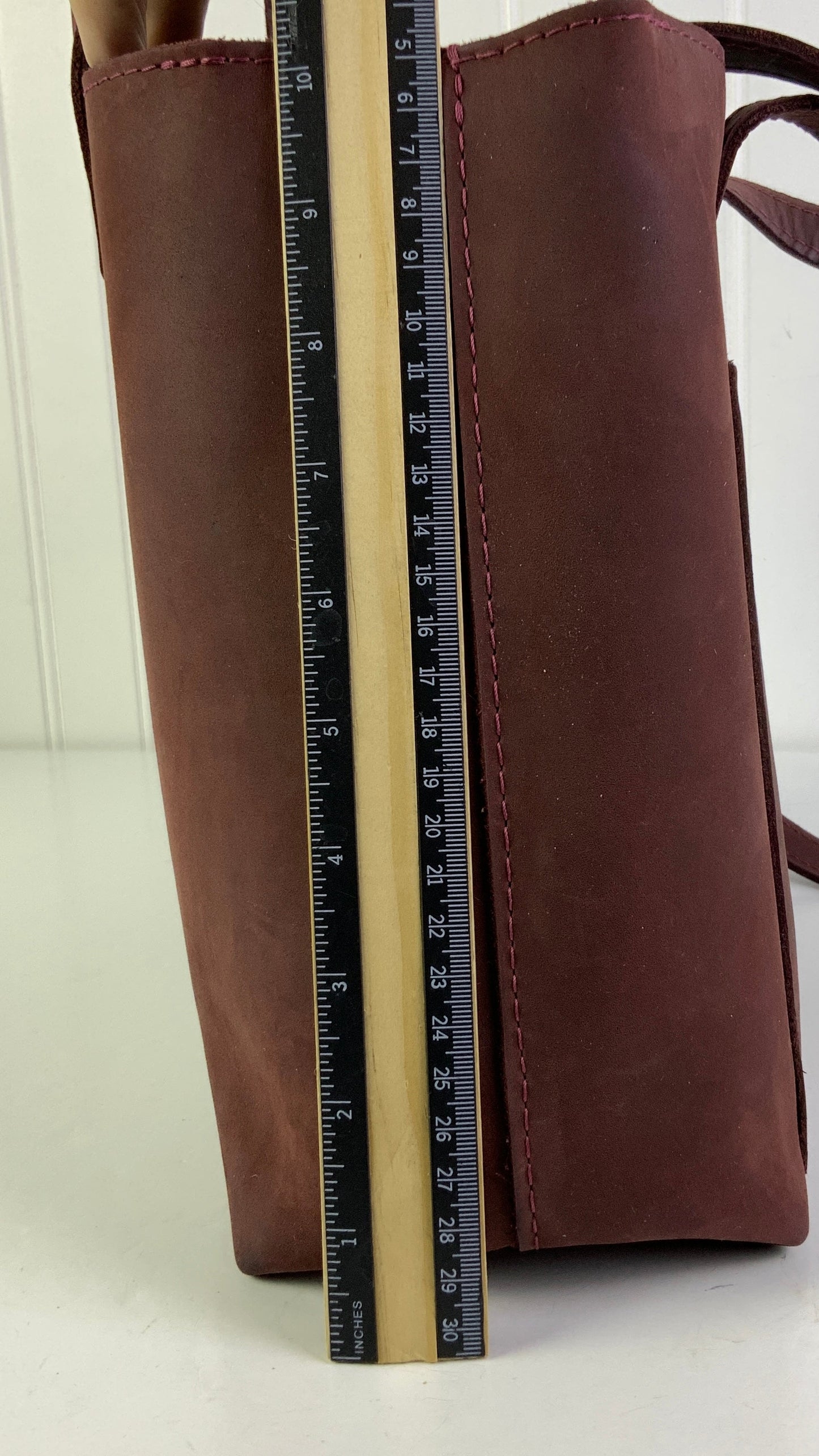Handbag Leather By Portland Leather, Size: Medium