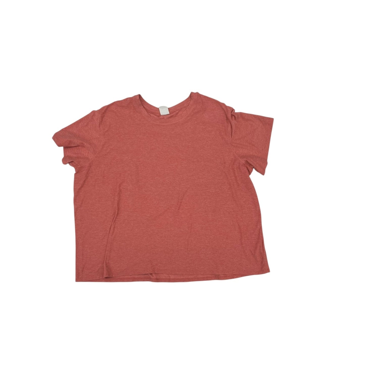 Athletic Top Ss By Athletic Works In Orange, Size:Xxxl