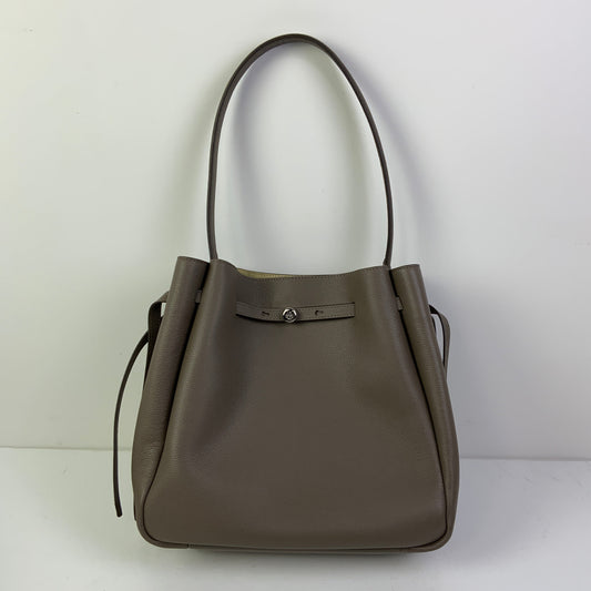 Handbag Designer By Tory Burch In Taupe, Size:Large