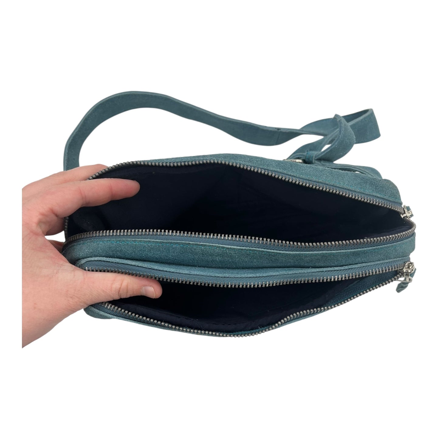 Belt Bag Leather By Cmb In Blue, Size:Medium
