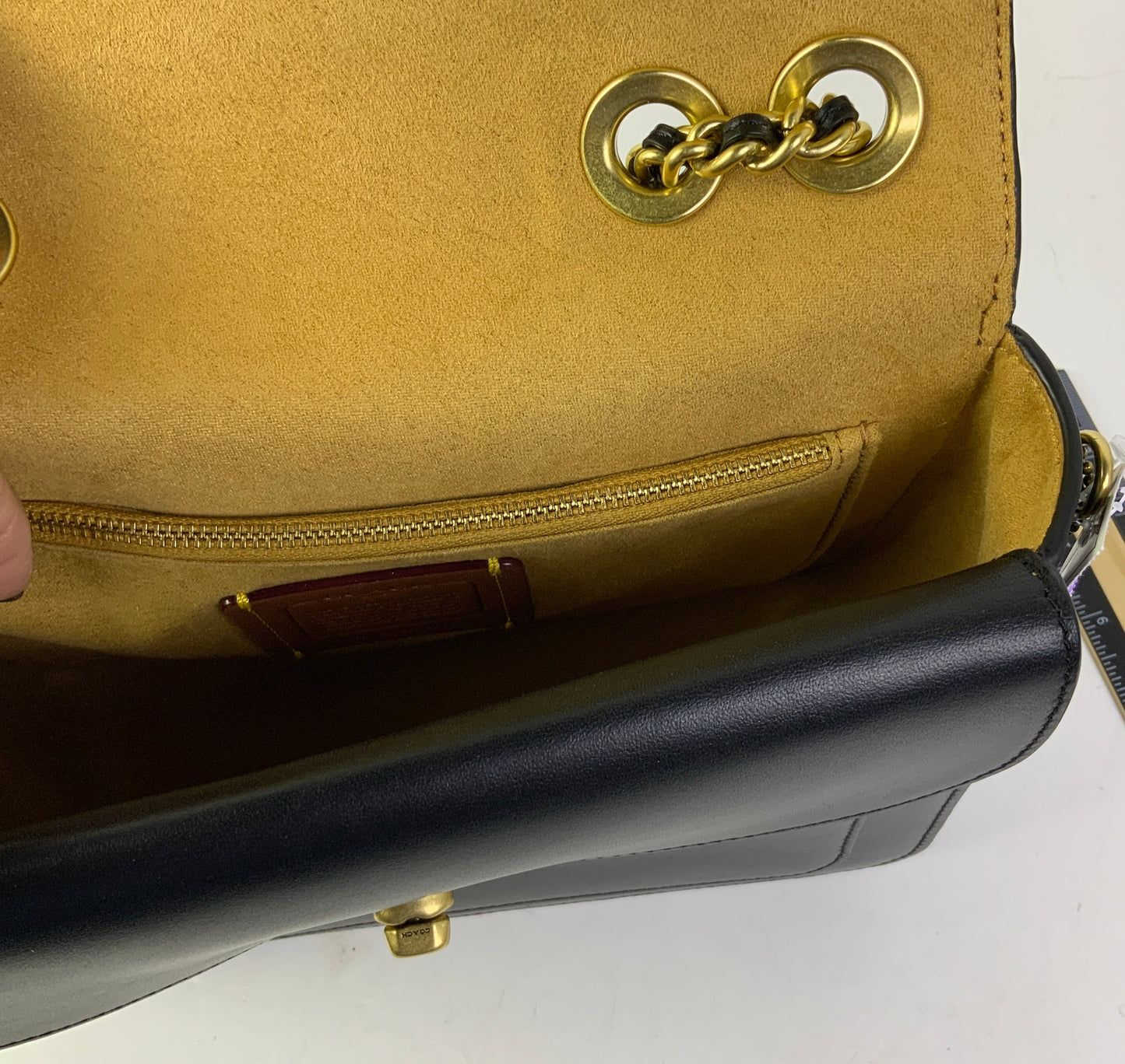Handbag Designer By Coach In Black, Size:Medium