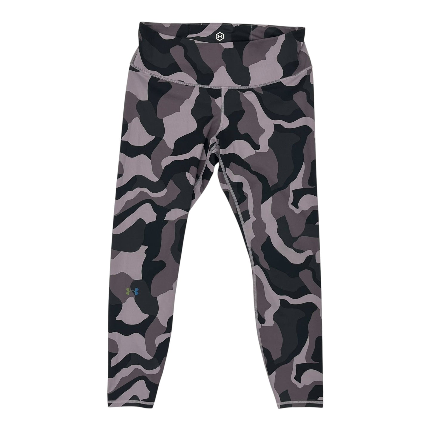 Athletic Leggings By Under Armour In Black & Purple, Size:Xl