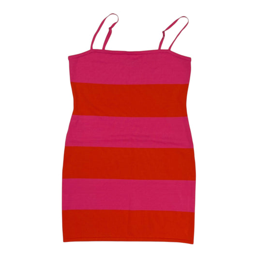 Dress Casual Short By French Connection In Orange & Pink, Size:M