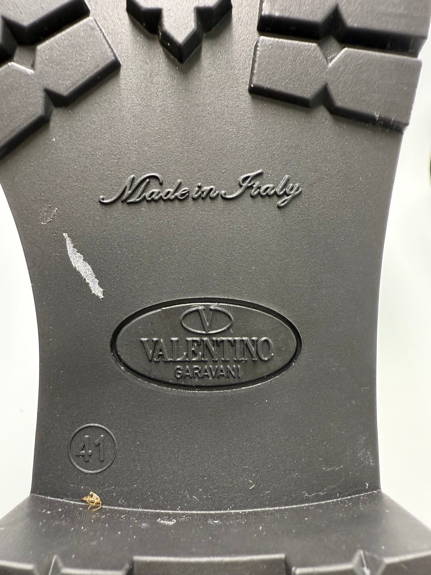 Valentino Garavani Rockstud Rubber Rain Boots, Size: 10