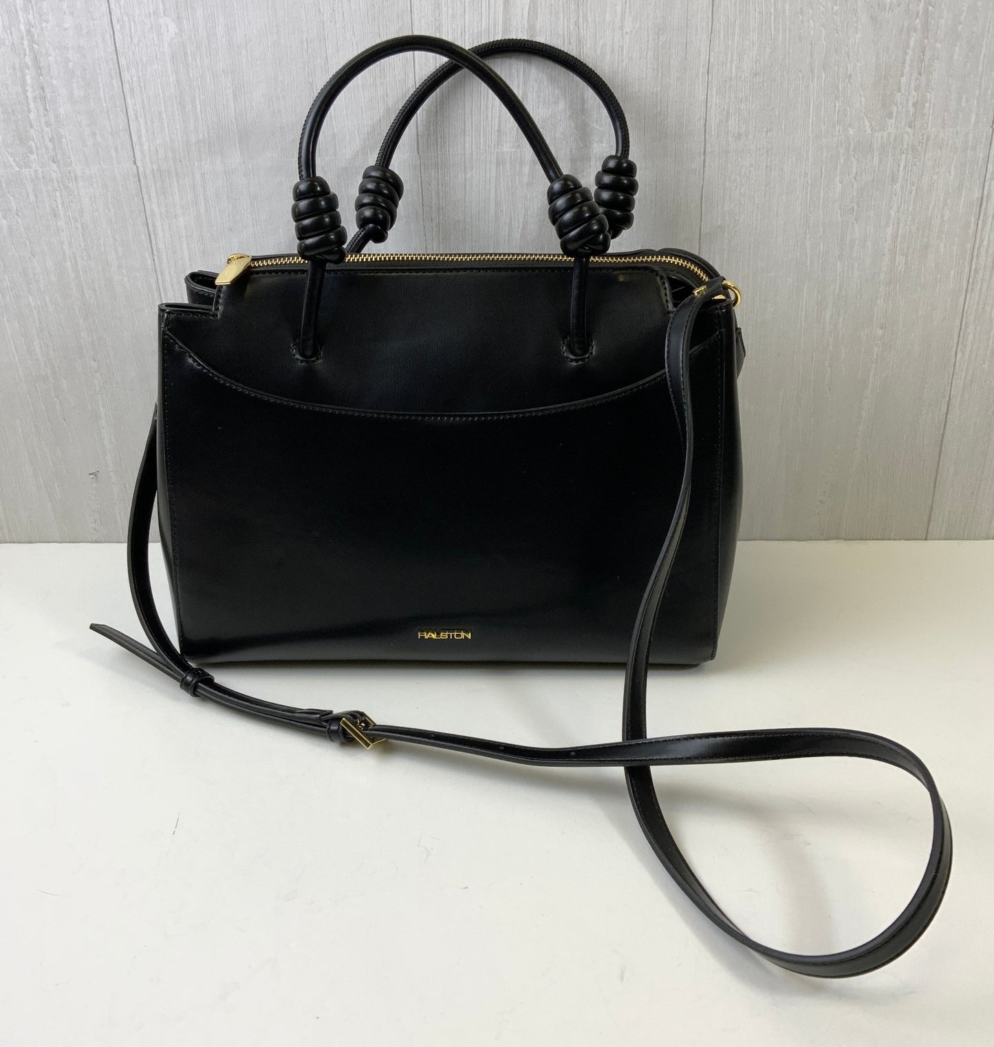 Handbag Designer By Halston In Black, Size:Large