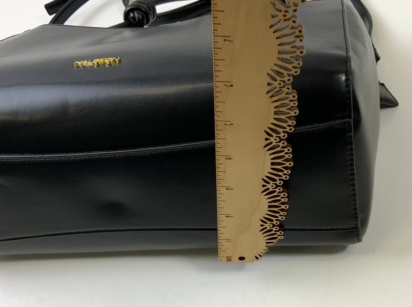 Handbag Designer By Halston In Black, Size:Large