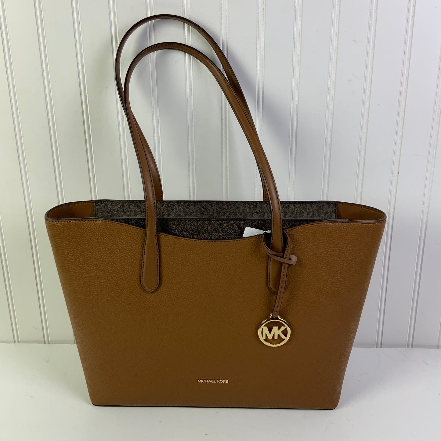 Handbag Designer By Michael Kors In Brown, Size:Large
