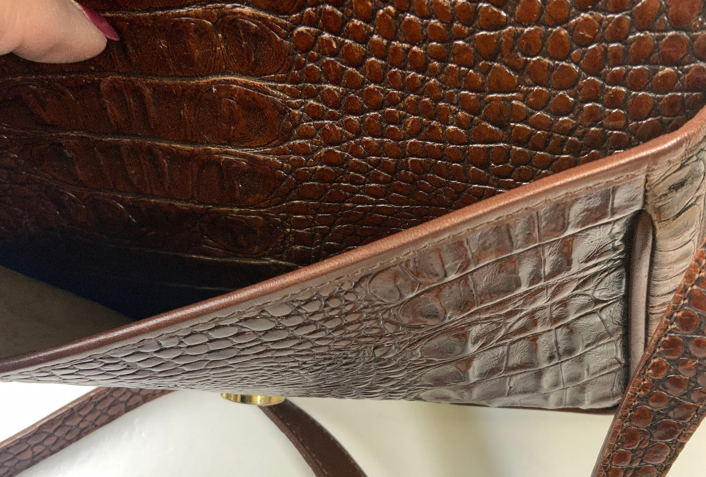 Crossbody Designer By Brahmin In Brown, Size:Medium