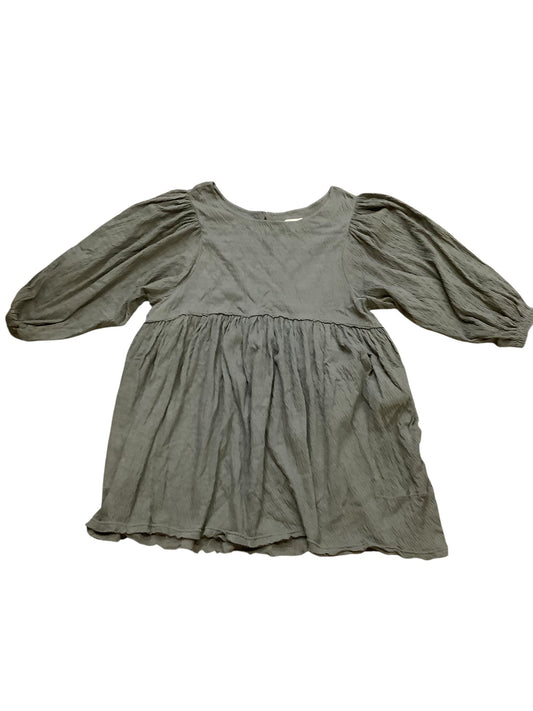Tunic 3/4 Sleeve By Free People In Grey, Size:Xl