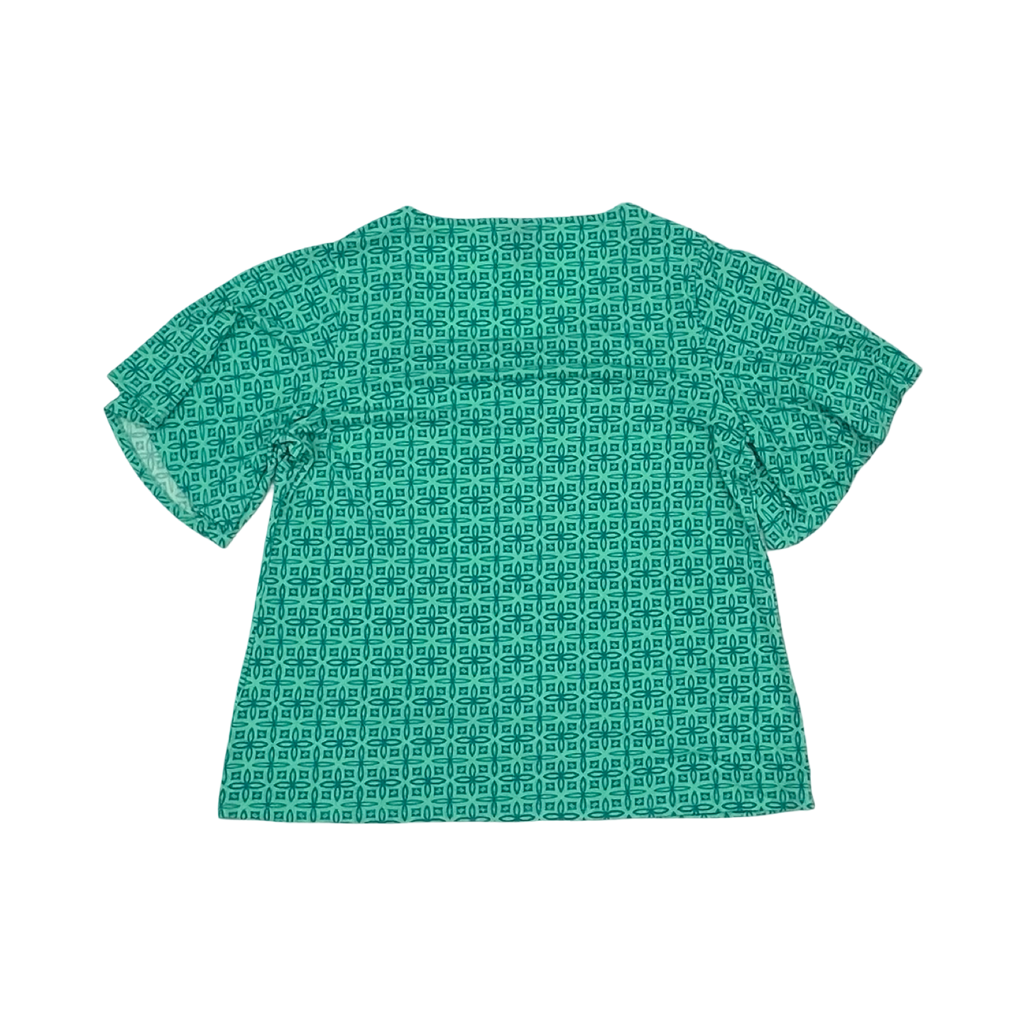 Blouse Ss By Jm Collections In Green, Size:1X