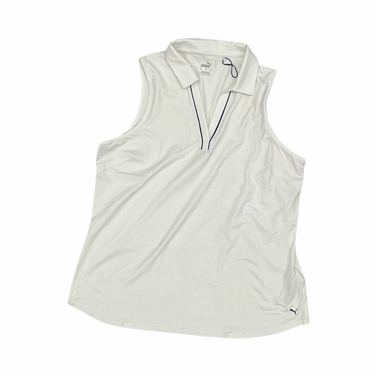 Athletic Tank Top By Puma In White, Size:L