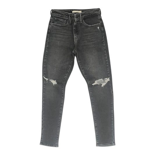 Jeans Skinny By Levis In Black Denim, Size:6