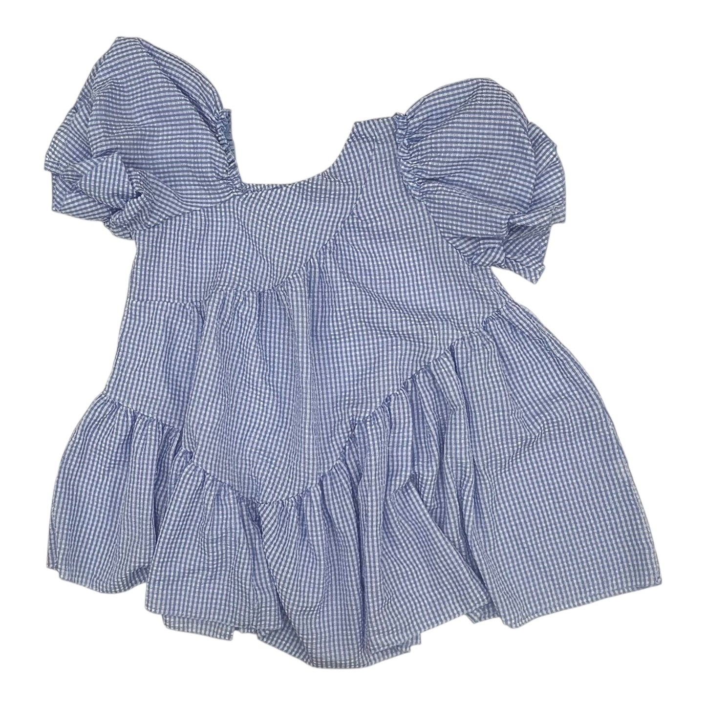 Dress Casual Short By Simplee In Blue & White, Size:S