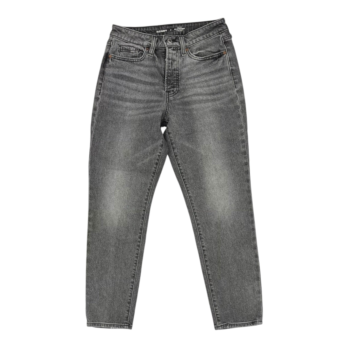 Jeans Straight By Old Navy In Black Denim, Size:4