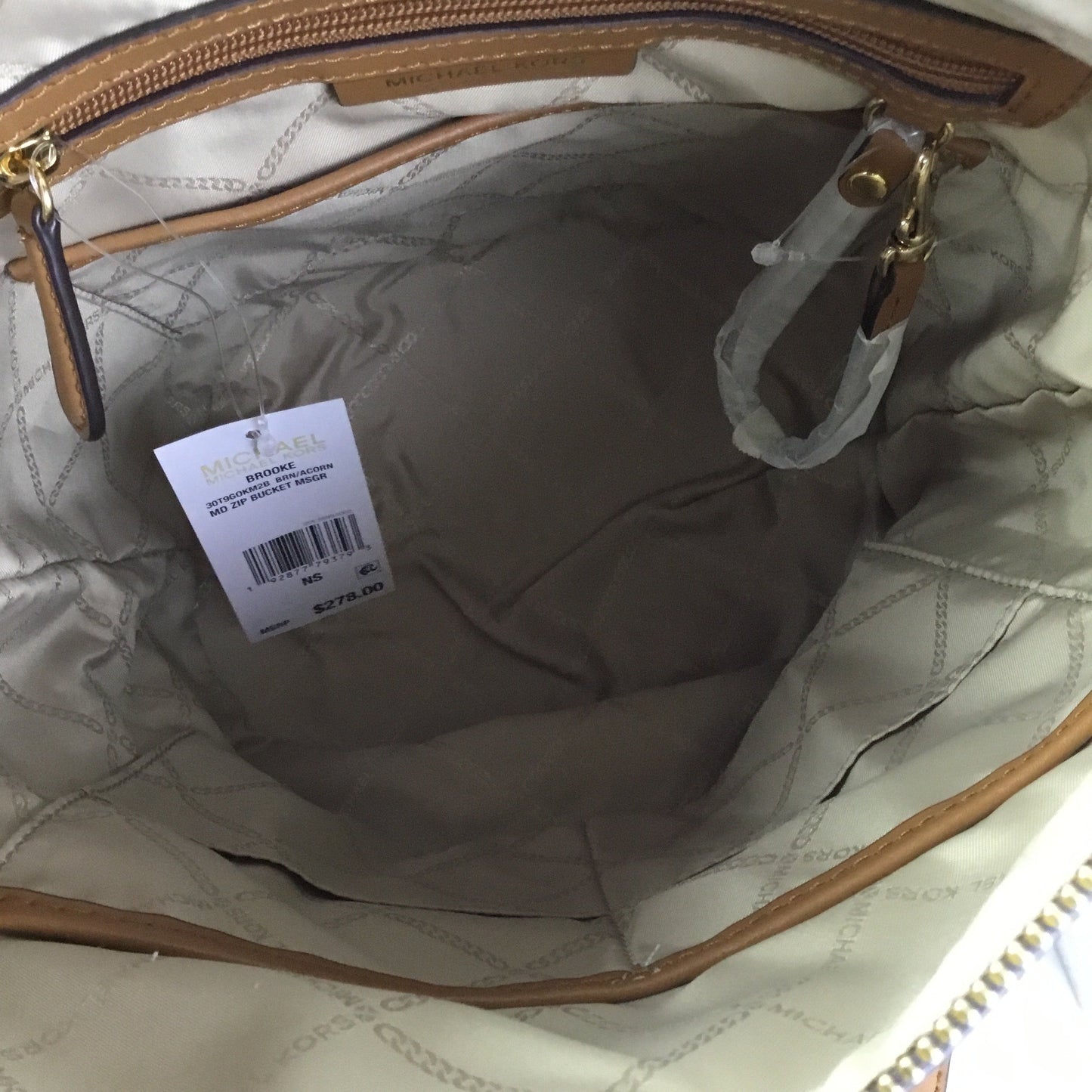 Crossbody Designer By Michael Kors In Brown, Size:Large