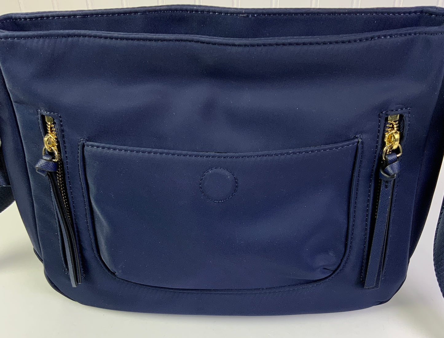 Crossbody Designer By Karl Lagerfeld In Blue, Size:Medium