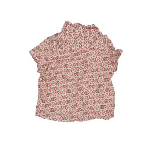 Blouse Ss By Croft And Barrow In Green & Pink, Size:Xxl