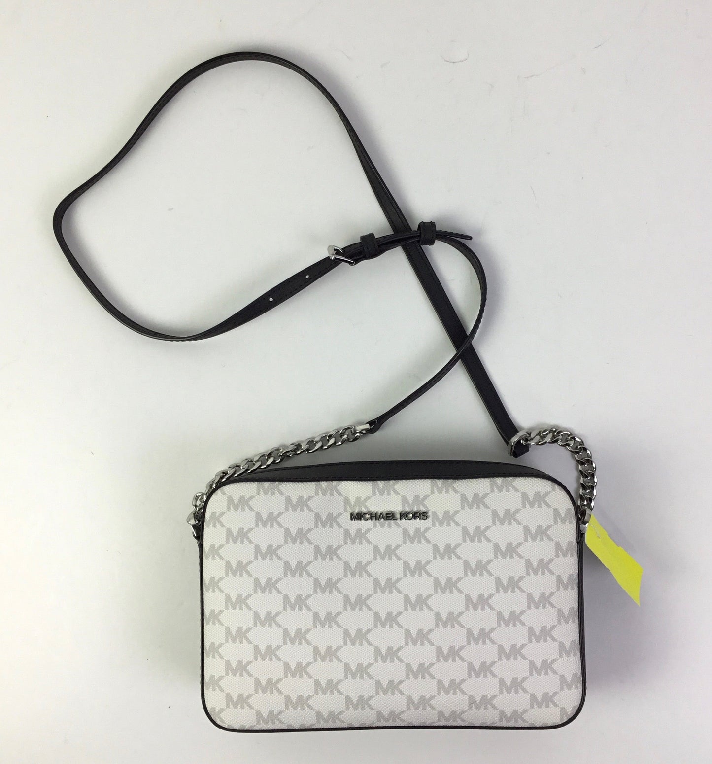 Crossbody Designer By Michael Kors In Black & White, Size:Small