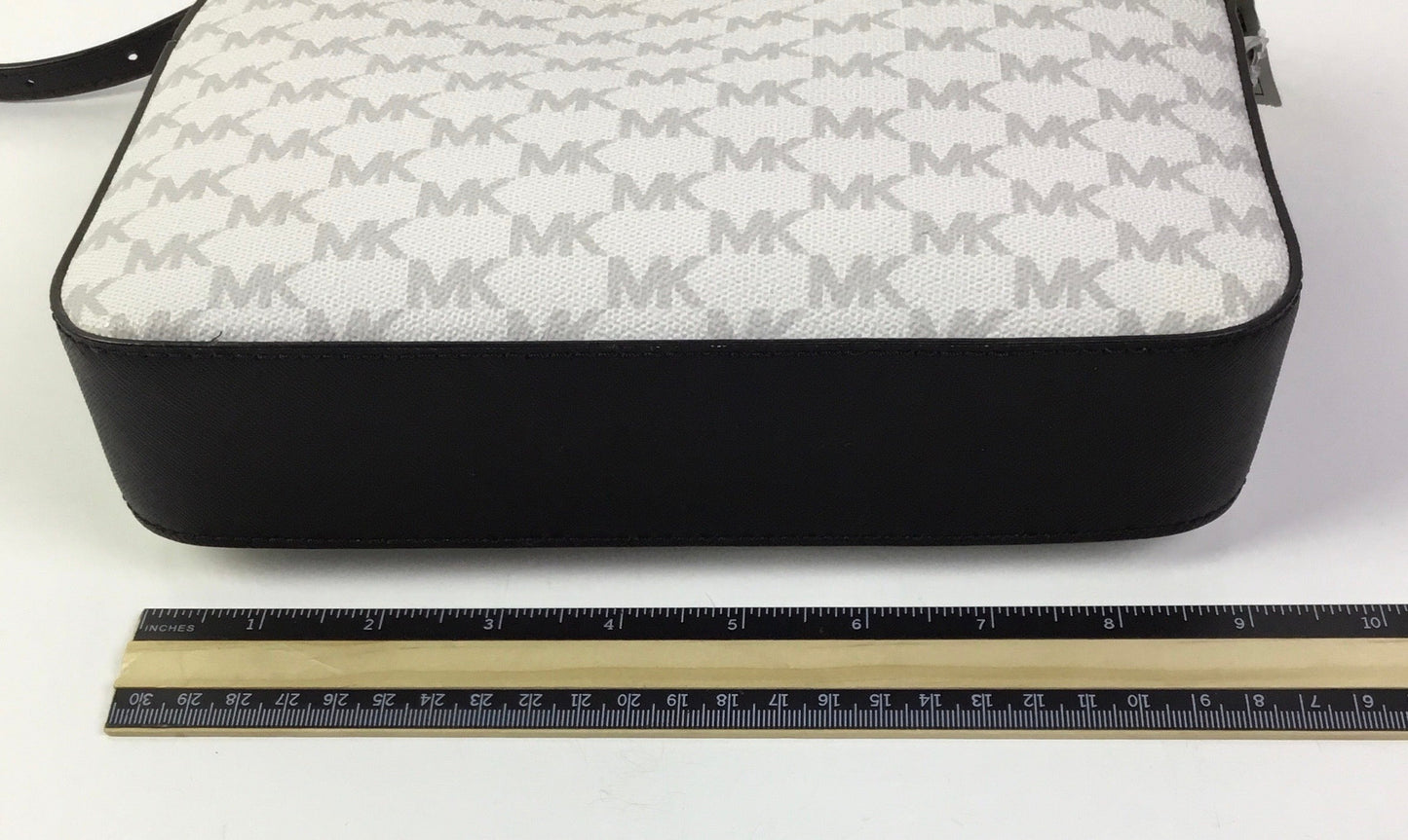 Crossbody Designer By Michael Kors In Black & White, Size:Small