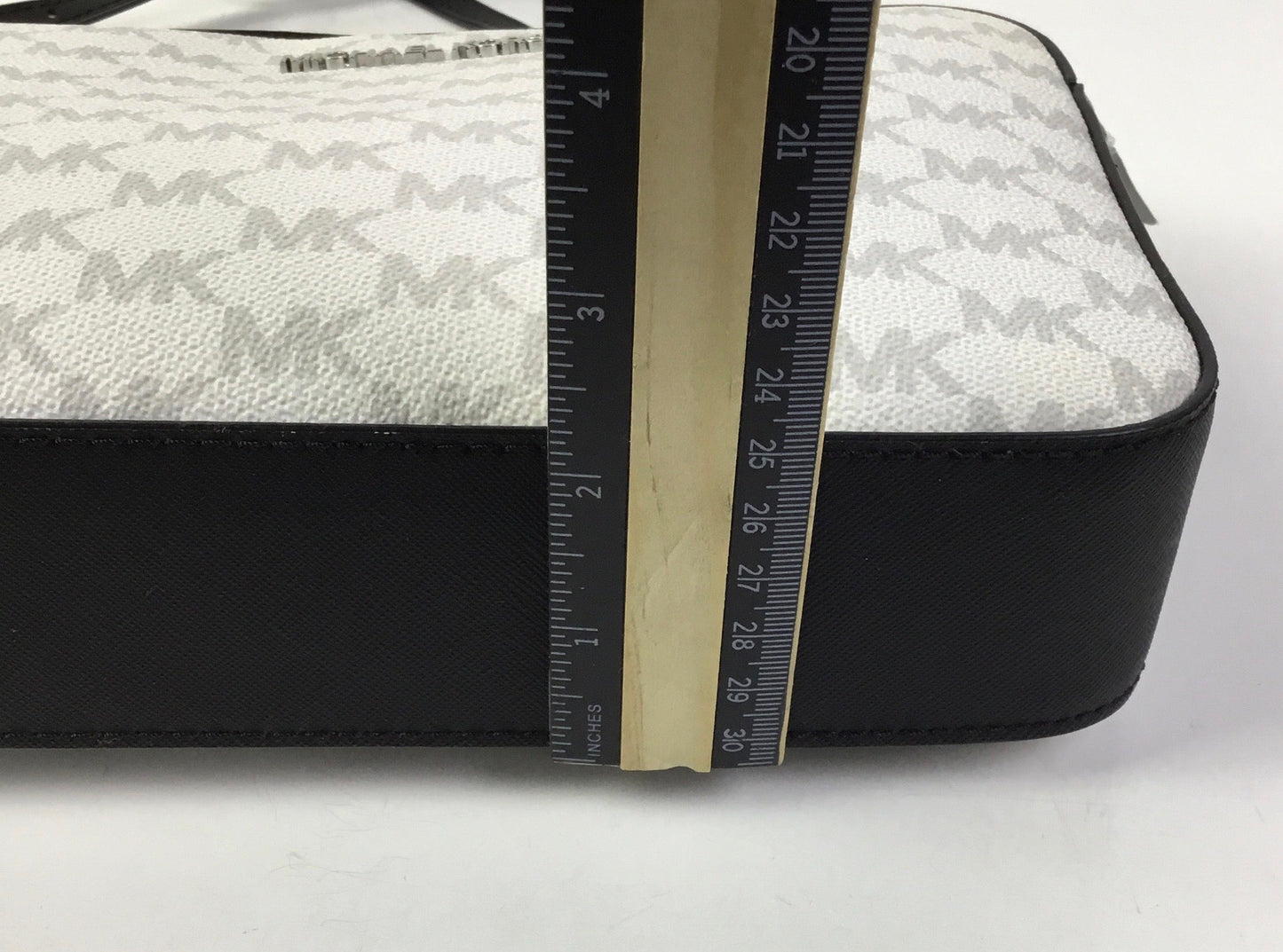 Crossbody Designer By Michael Kors In Black & White, Size:Small