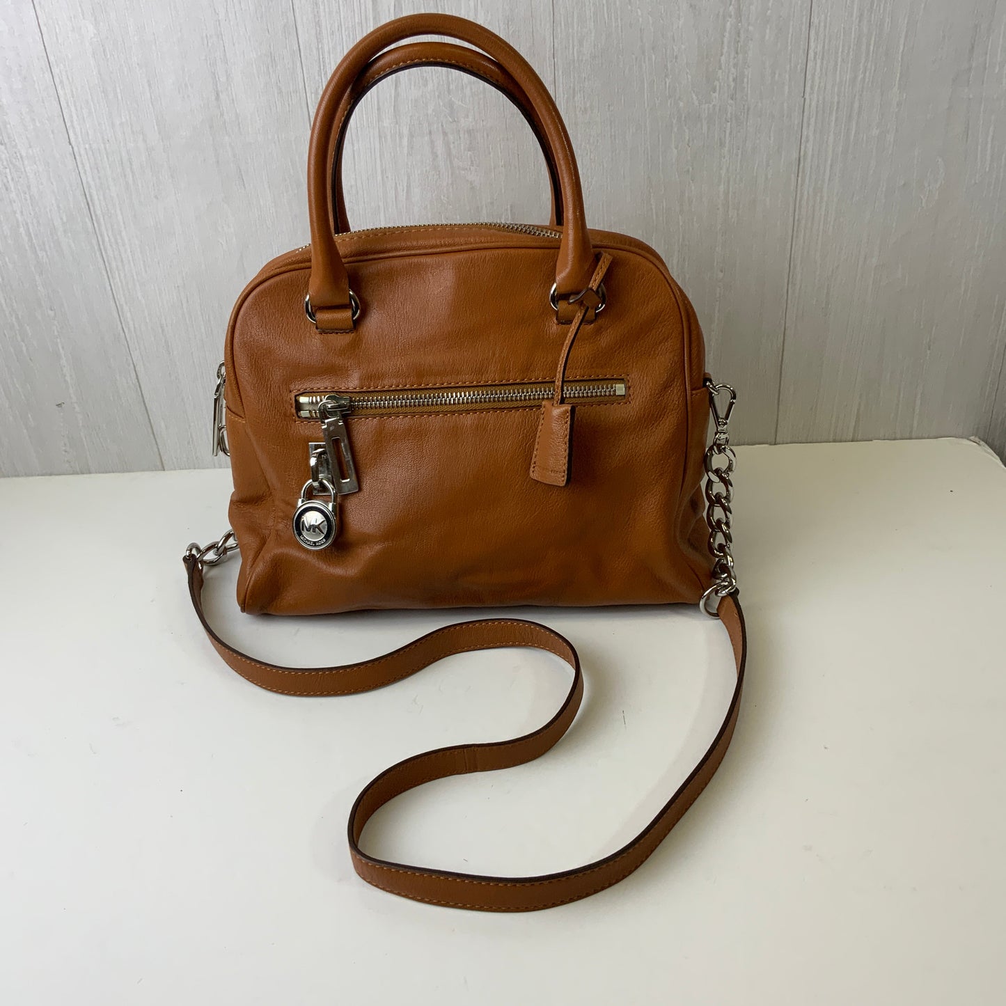 Handbag Designer By Michael Kors In Brown, Size:Medium